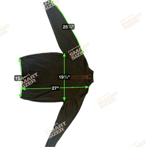 Men’s Southern Point Co. Green The Hayward Zip Pullover Sweater Sz M Preppy Gorp - Picture 9 of 9